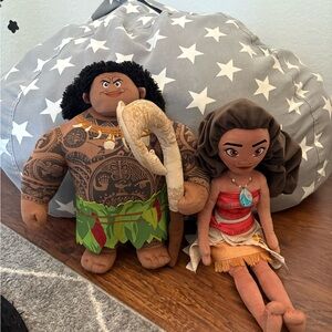 Disney Moana and Maui Plush Dolls